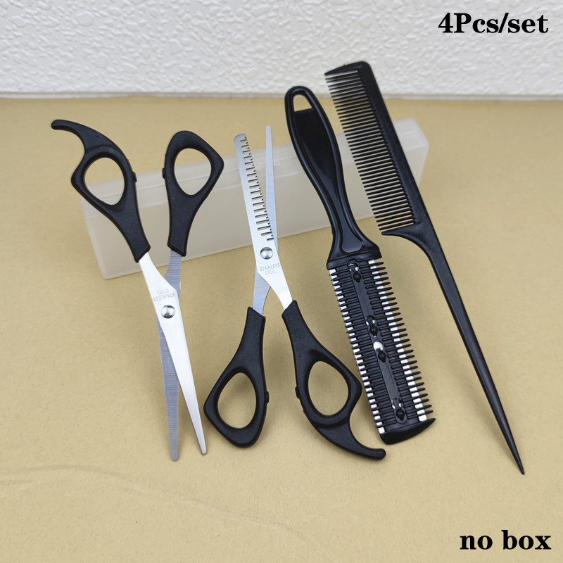 Grooming Scissors - 新しい【4PCSヘアハサミ理髪用ハサミ薄毛カット用ハサミヘアカットヘアスタイルツールグルーミング用品】
