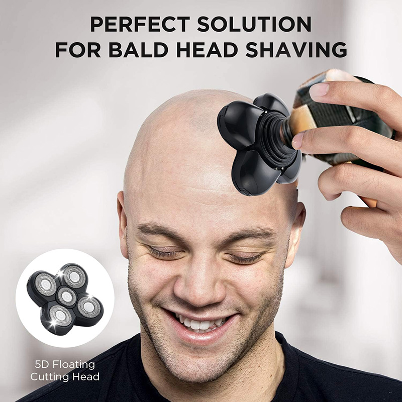 Electric Shaver Rotary - 電気シェーバー交換用シェーバーヘッド 5D 独立した 5 カッターフローティングヘッド防水ステンレス鋼かみそりの刃