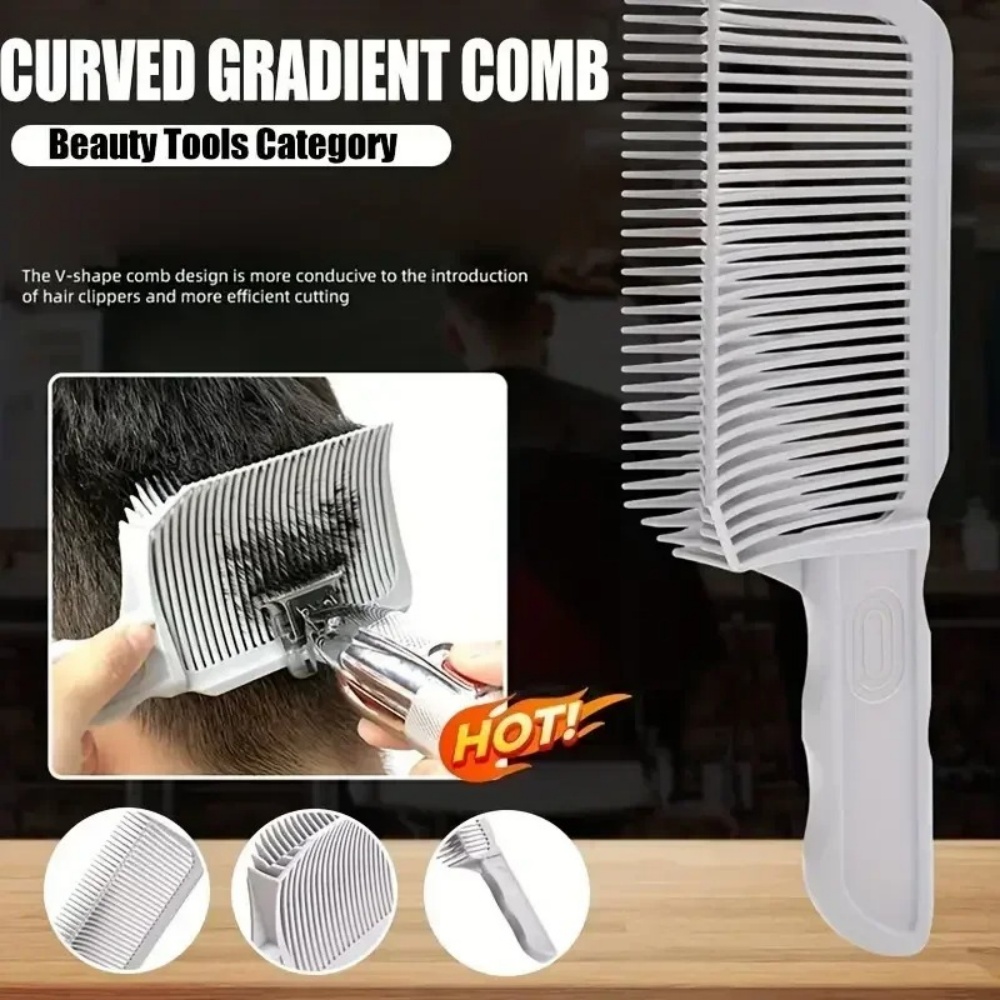 Hair Clipper - プロ用バーバーフェードコーム耐熱ヘアカットクリッパーブレンディングコームフラットトップスタイリングツールフラットトップヘアフェーディングコーム
