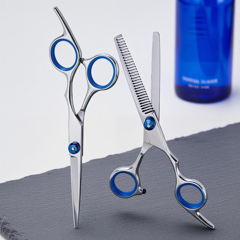Grooming Scissors - ヘアカットはさみセット 6インチ プロフェッショナルサロン用スキバサミ 理容師・美容師・家庭用ヘアグルーミング用ツール一式