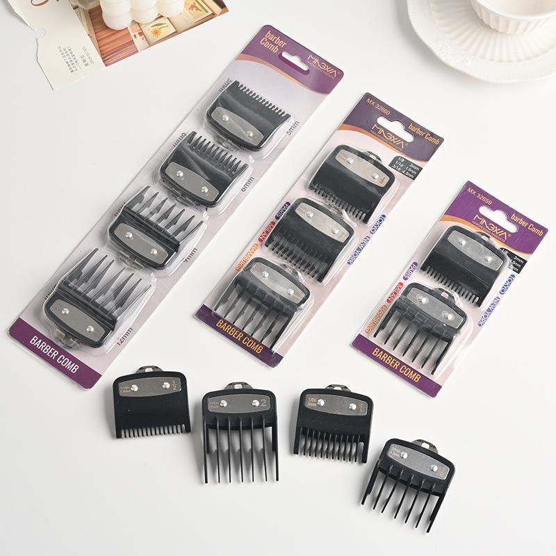 Hair Clipper - 1/2/3/4個入りヘアクリッパーガードセット、耐久性のあるリミットガイドコーム、サロンや家庭でのヘアカット用プロフェッショナルトリマーツール