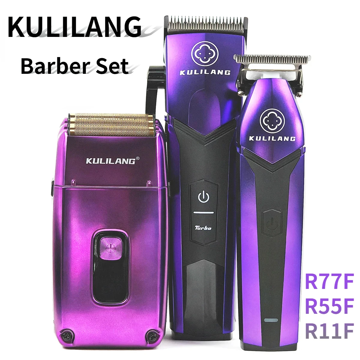 Beard Oil - Kulilang-男性用の超静音電気バリカン,プロの理髪店セット,オイルグラデーションヘッド,バリカン,r77f r55f r11f