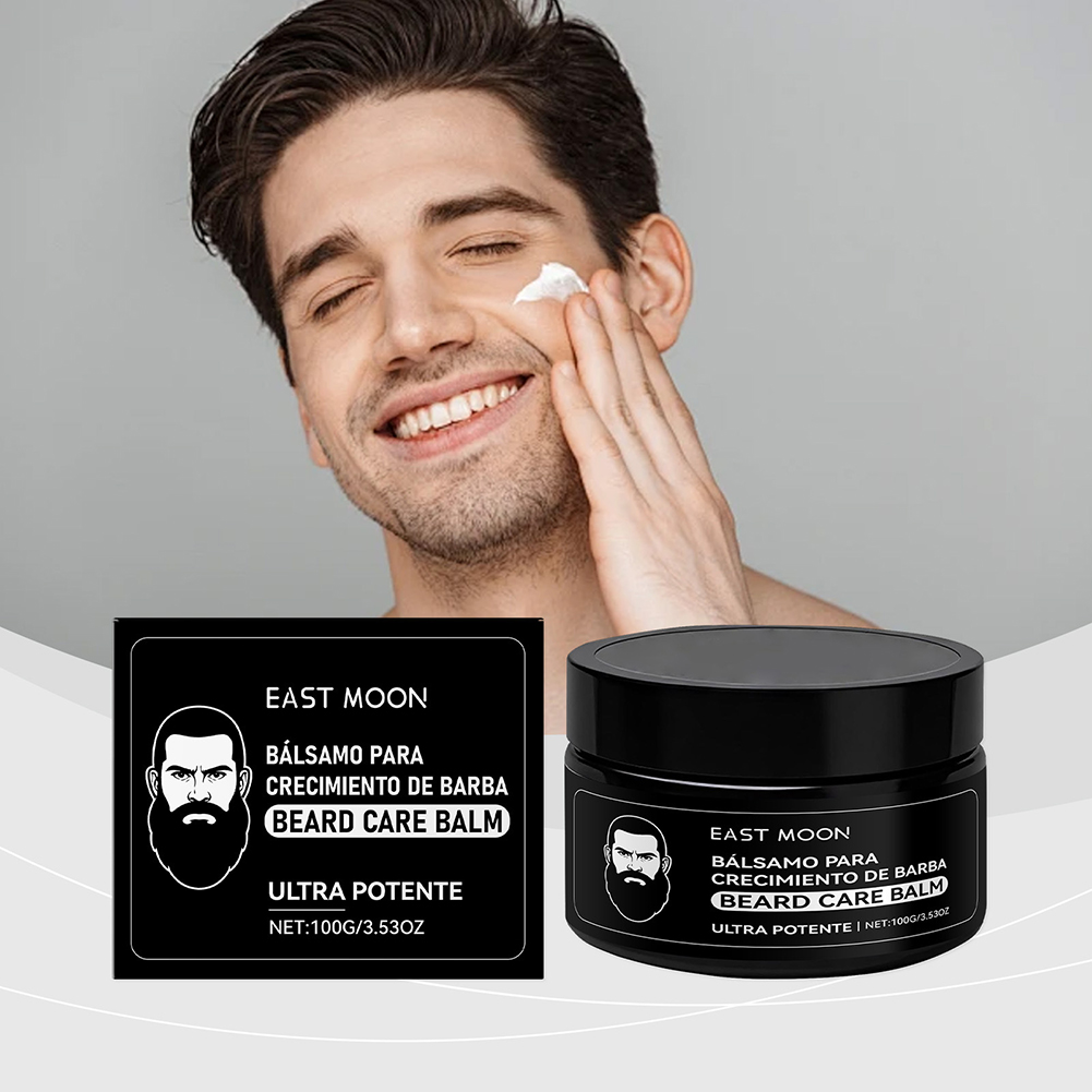 Shaving Cream - 100 グラムひげ成長バーム、超強力なひげ刺激バーム保湿強化ひげクリームひげ化粧品男性用