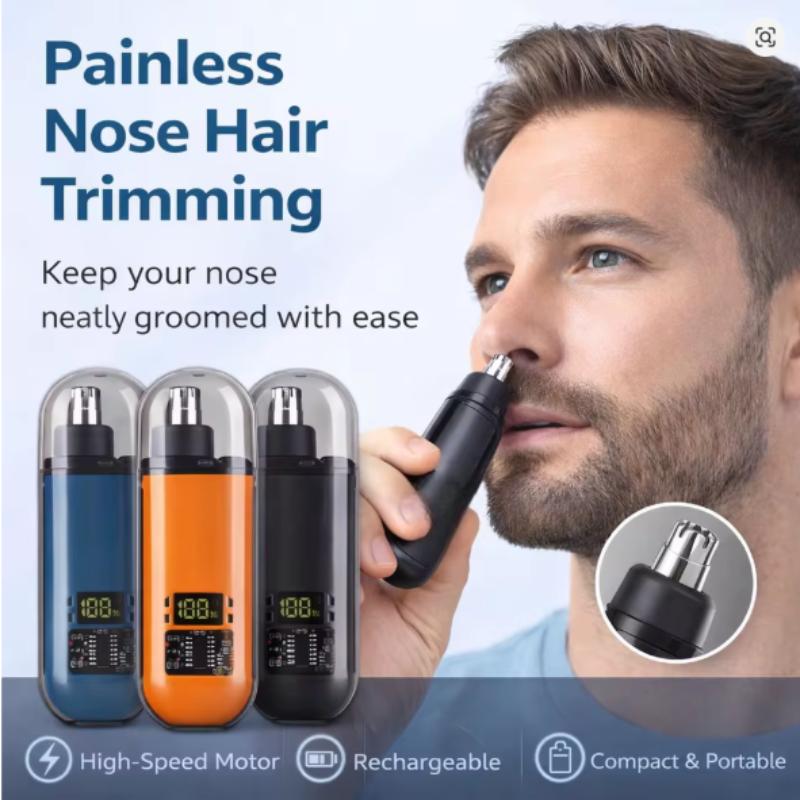Nose Trimmer - USB充電式鼻毛・耳毛トリマー男性用、ミニポータブル電動バリカン、急速充電、低騒音、コンパクト、洗える