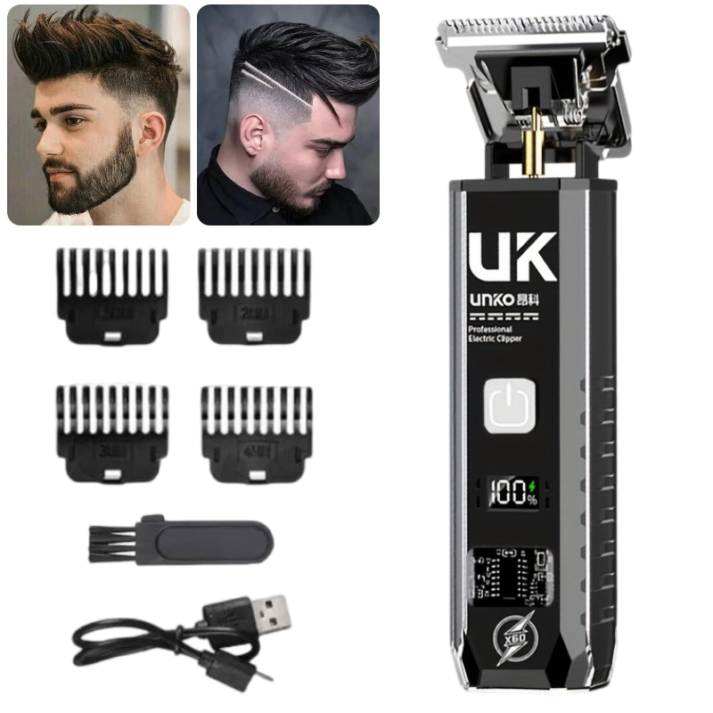 Grooming Kit - T9 メンズ用コードレスバリカン、4種類のコームとブラシ、USB-Cケーブル、隙間ゼロの刃、家庭用ヘアカット＆グルーミングツールキット