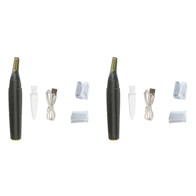 Nose Trimmer - 【PASSIONE】2X 電動鼻毛トリマー 男性用 ポータブル USB 充電式耳鼻毛トリマー