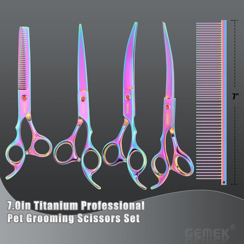 6 IN 1 ペット用ハサミ 犬用ハサミ ドラゴンステンレス - Grooming Scissors のレビューと価格