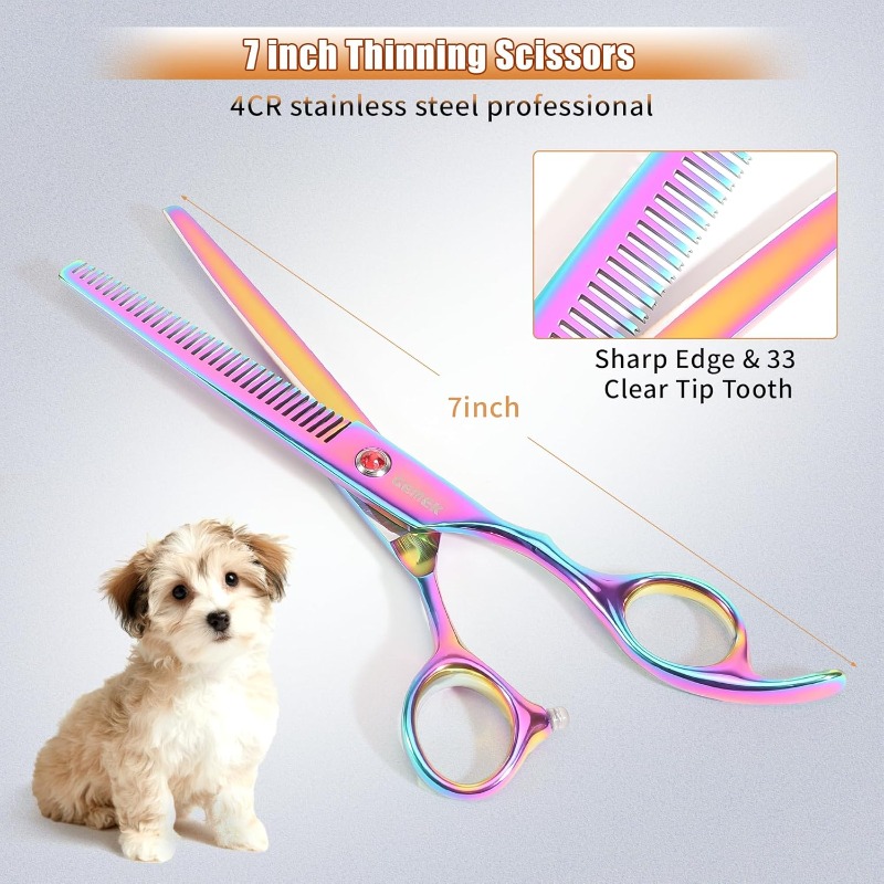 6 IN 1 ペット用ハサミ 犬用ハサミ ドラゴンステンレス - Grooming Scissors のレビューと価格
