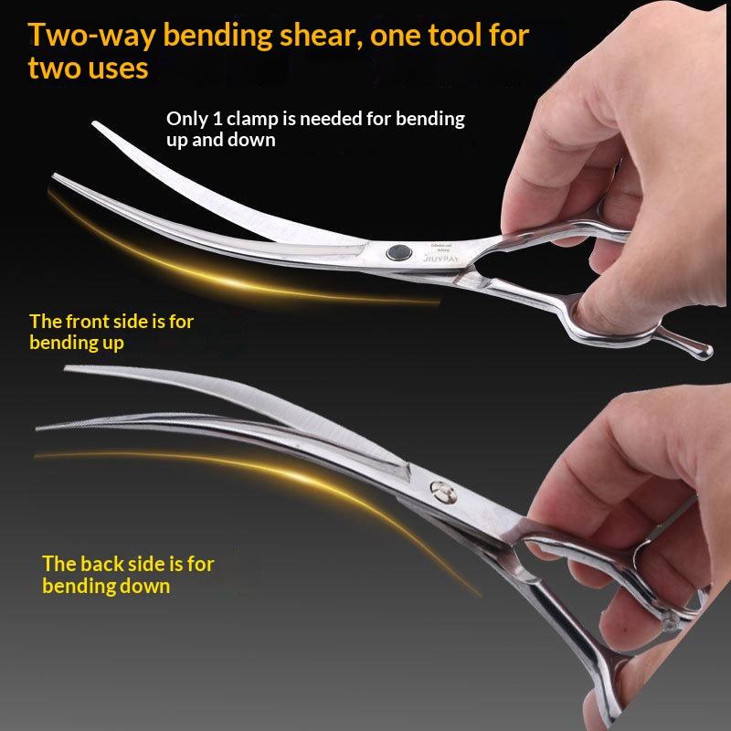 1 個プロフェッショナルトリミングはさみ曲がったはさみペット - Grooming Scissors のレビューと価格