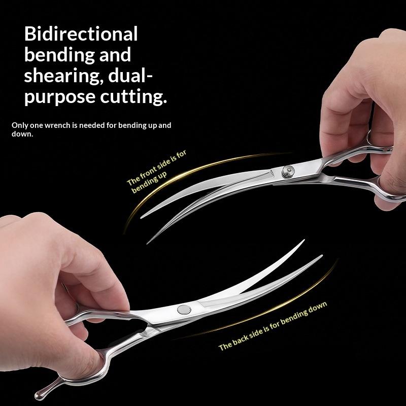 1 個プロフェッショナルトリミングはさみ曲がったはさみペット - Grooming Scissors のレビューと価格