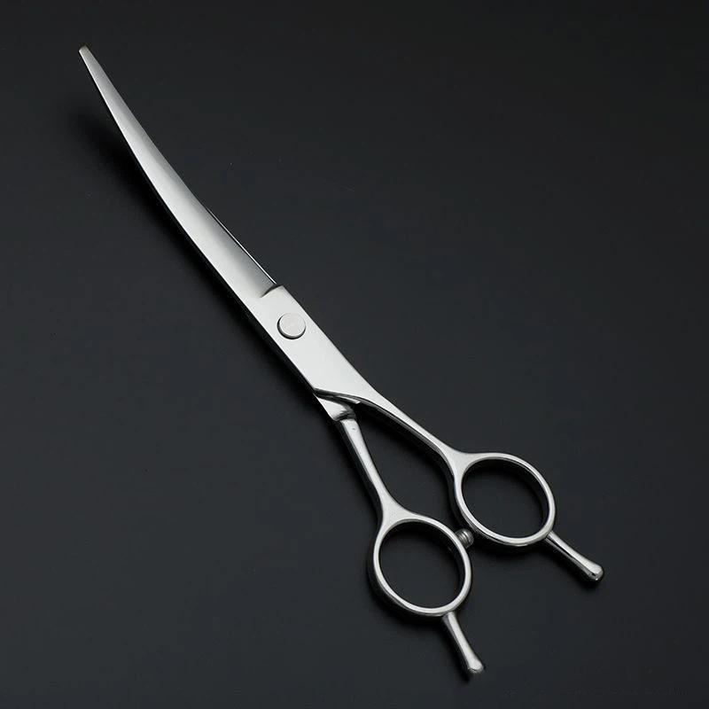 1 個プロフェッショナルトリミングはさみ曲がったはさみペット - Grooming Scissors のレビューと価格