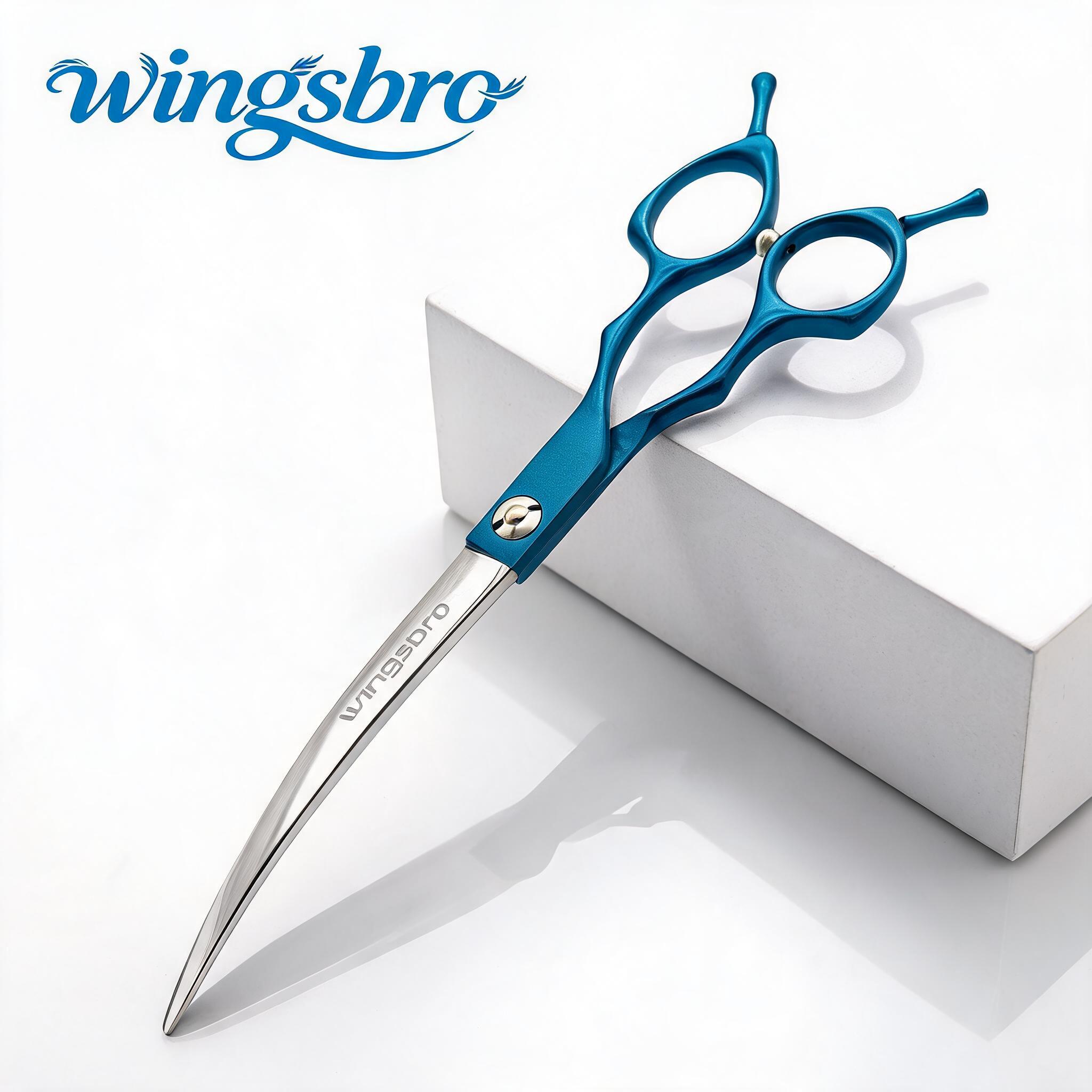 7 インチプロフェッショナル犬グルーミングはさみペットカーブ - Grooming Scissors のレビューと価格