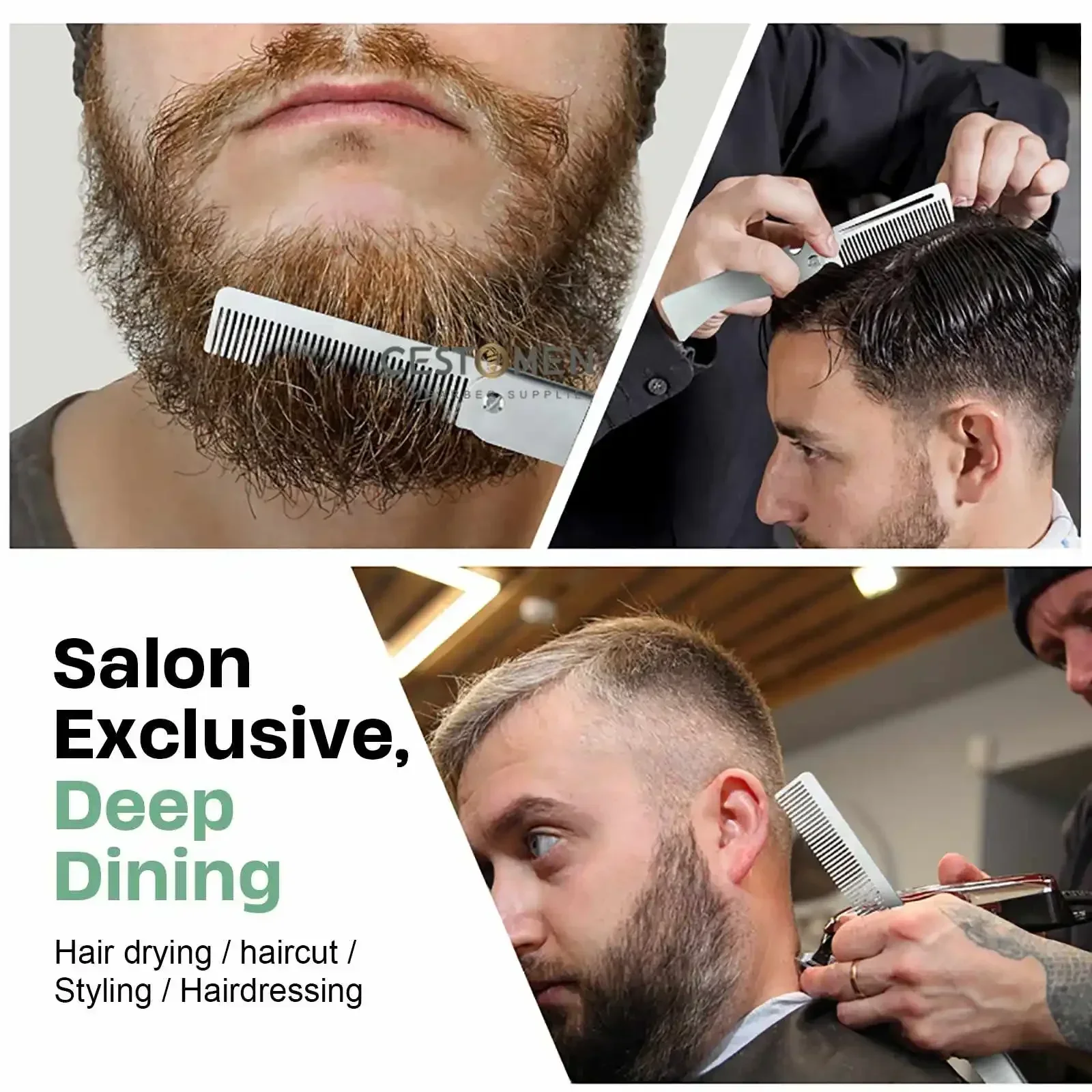 新型1/2個入り携帯用スチールコーム折りたたみ式ポケット髭コ - Beard Oil のレビューと価格