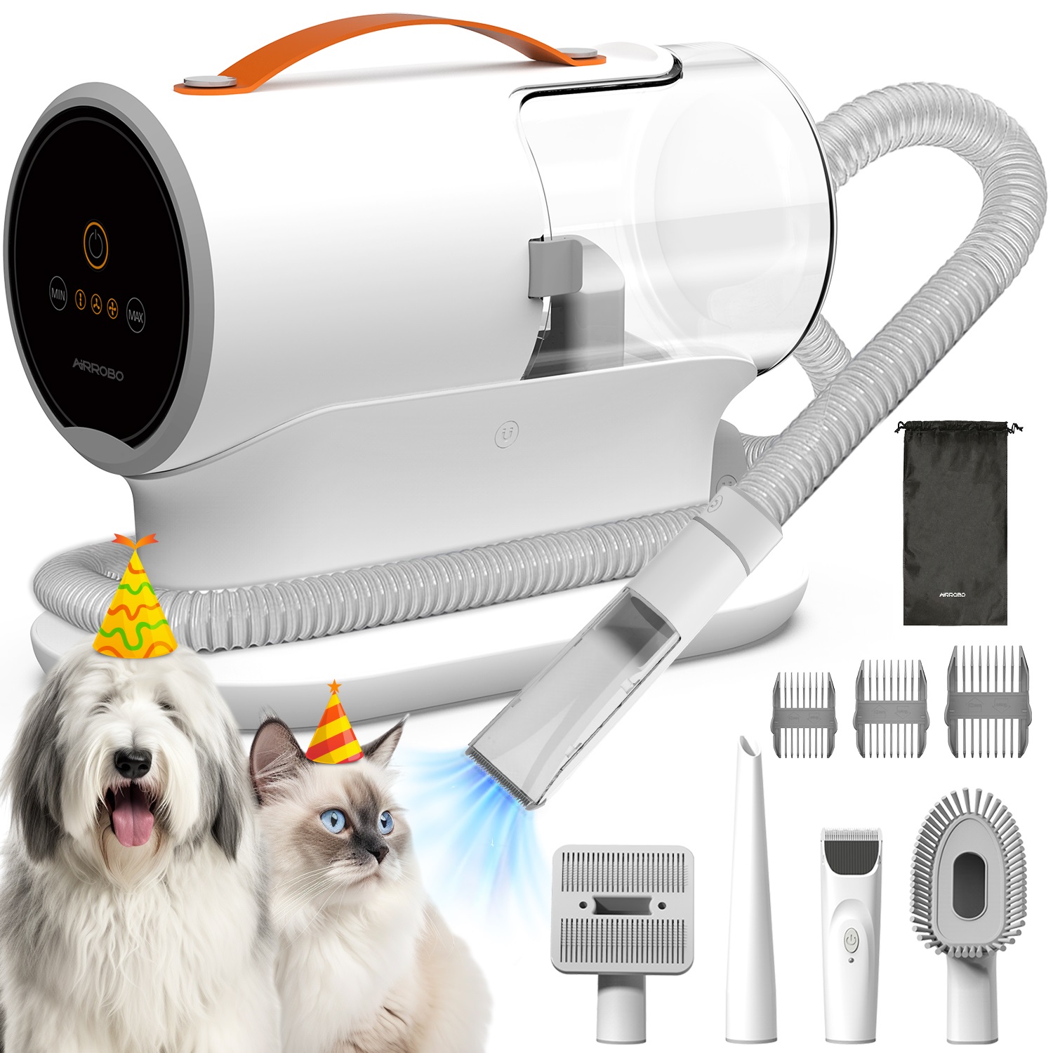 AIRROBO USA製ペットグルーミングバキューム（犬猫用 - Grooming Kit のレビューと価格