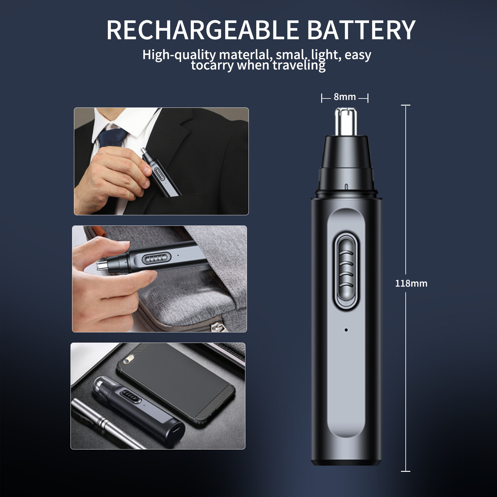 男性用鼻毛トリマー 電動鼻毛トリマー 充電式鼻毛シェーバー  - Electric Shaver Rotary のレビューと価格