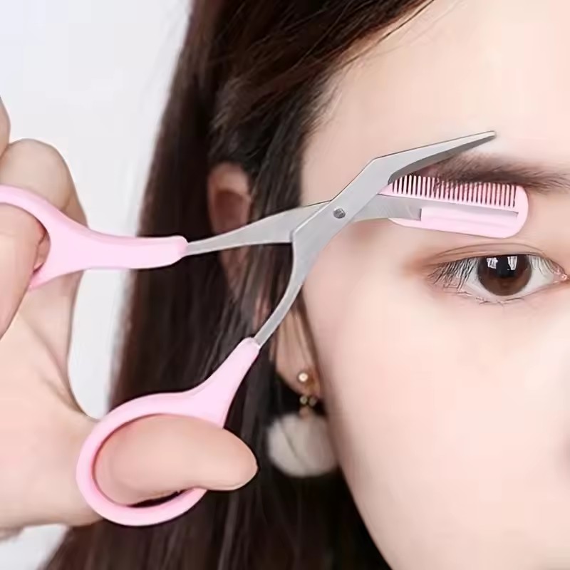 安全な眉毛用ハサミ（コーム付き）ステンレス製まつげトリマー携 - Electric Razor のレビューと価格