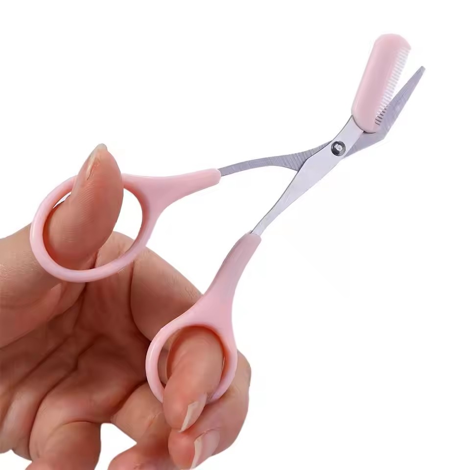 安全な眉毛用ハサミ（コーム付き）ステンレス製まつげトリマー携 - Electric Razor のレビューと価格