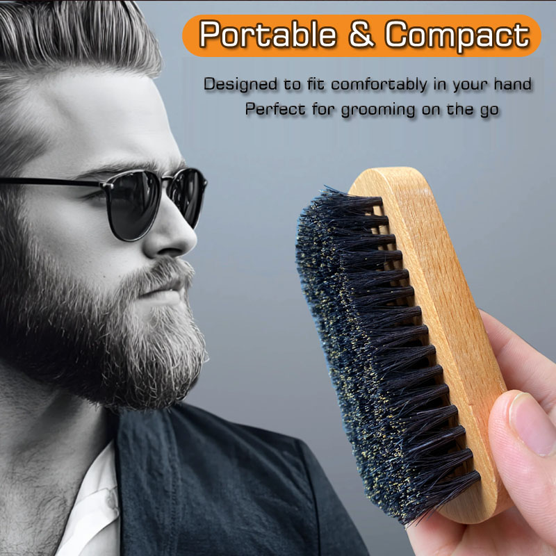 メンズひげグルーミングセット、ひげブラシ、毛素材、ひげ用くし - Mens Grooming Travel Kit のレビューと価格