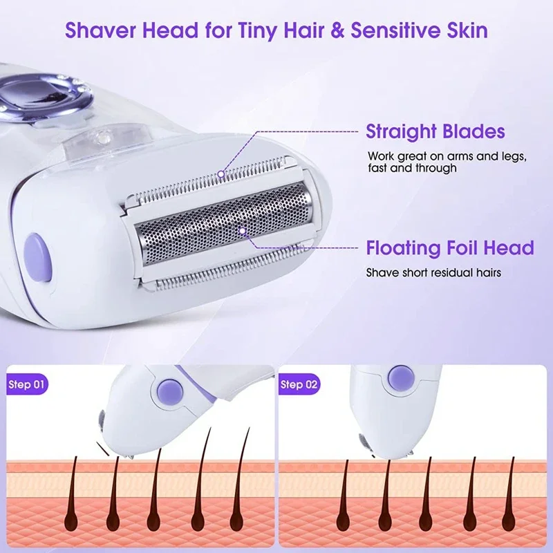 3in1電動女性用脱毛器、女性用シェーバー、脚、体毛除去、唇 - Body Trimmer のレビューと価格