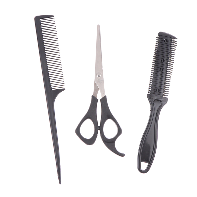 新しい【4PCSヘアハサミ理髪用ハサミ薄毛カット用ハサミヘア - Grooming Scissors のレビューと価格