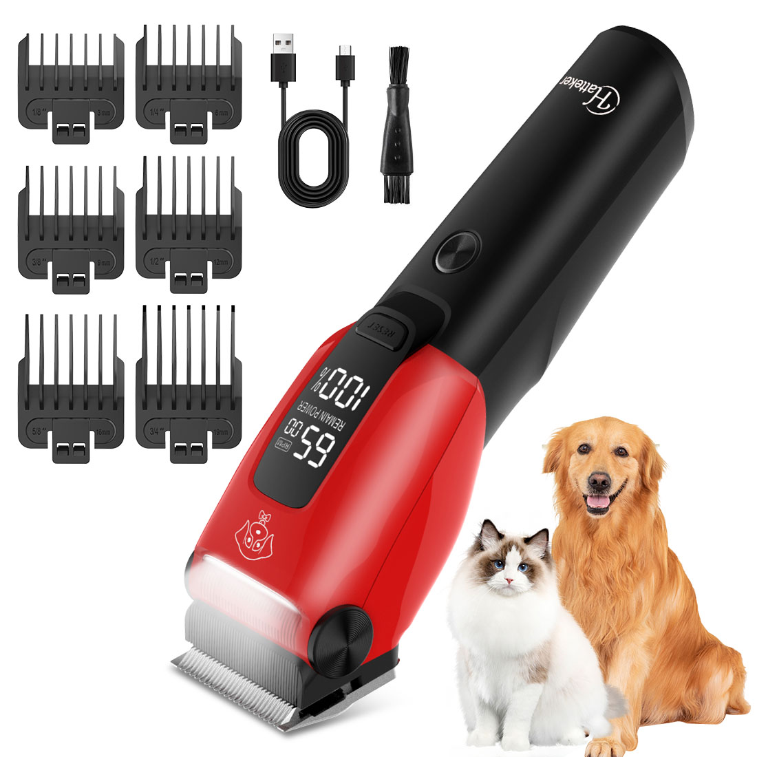 ハッテカー電動ペットバリカン 犬猫用 プロ仕様ペットグルーミ - Grooming Kit のレビューと価格