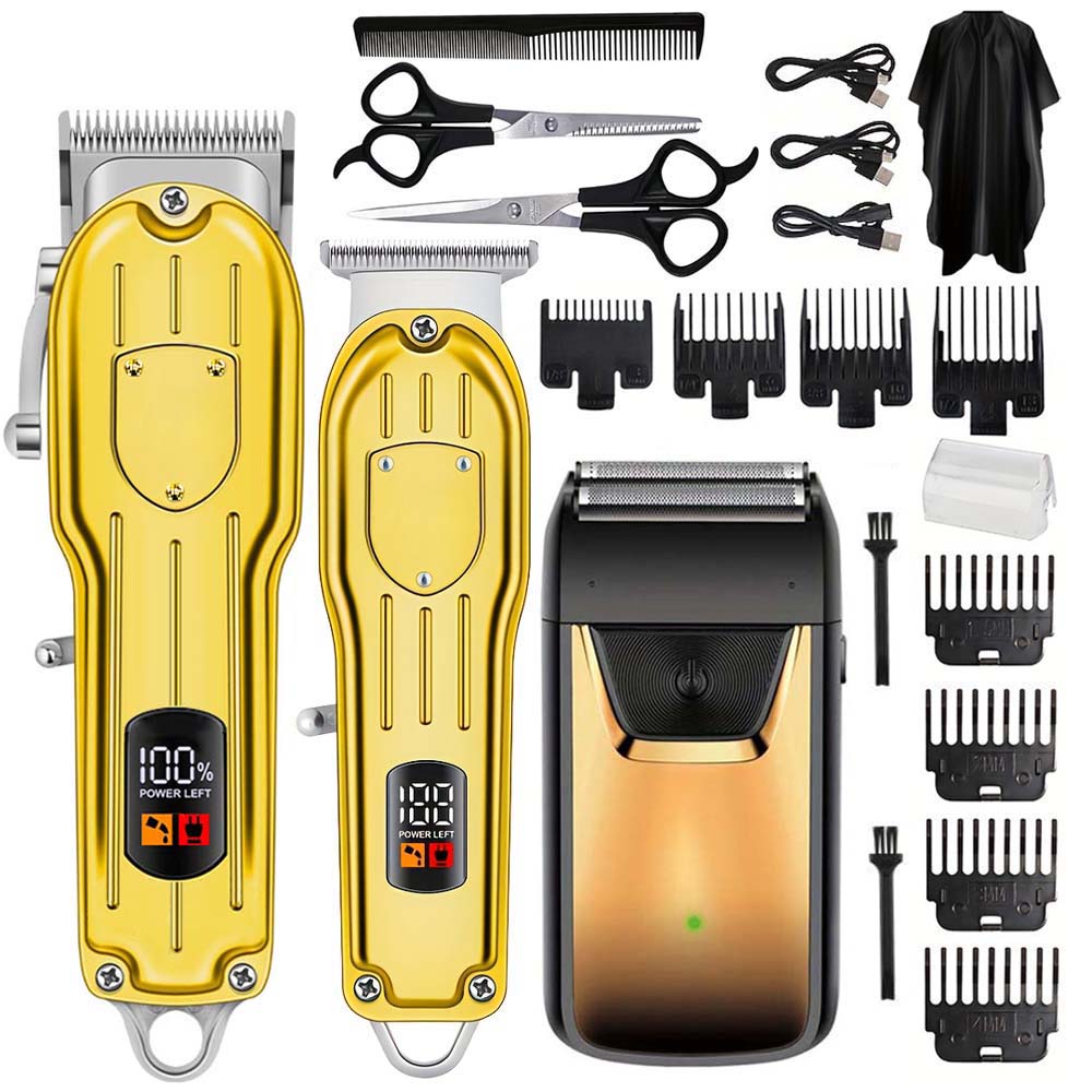 LCDディスプレイ付きプロフェッショナルヘアクリッパーセット - Grooming Kit のレビューと価格