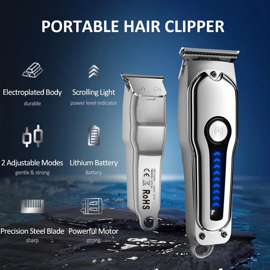T字型刃ヘアクリッパー ミニ電動トリマー 2段階速度調整 コ - Beard Trimmer のレビューと価格