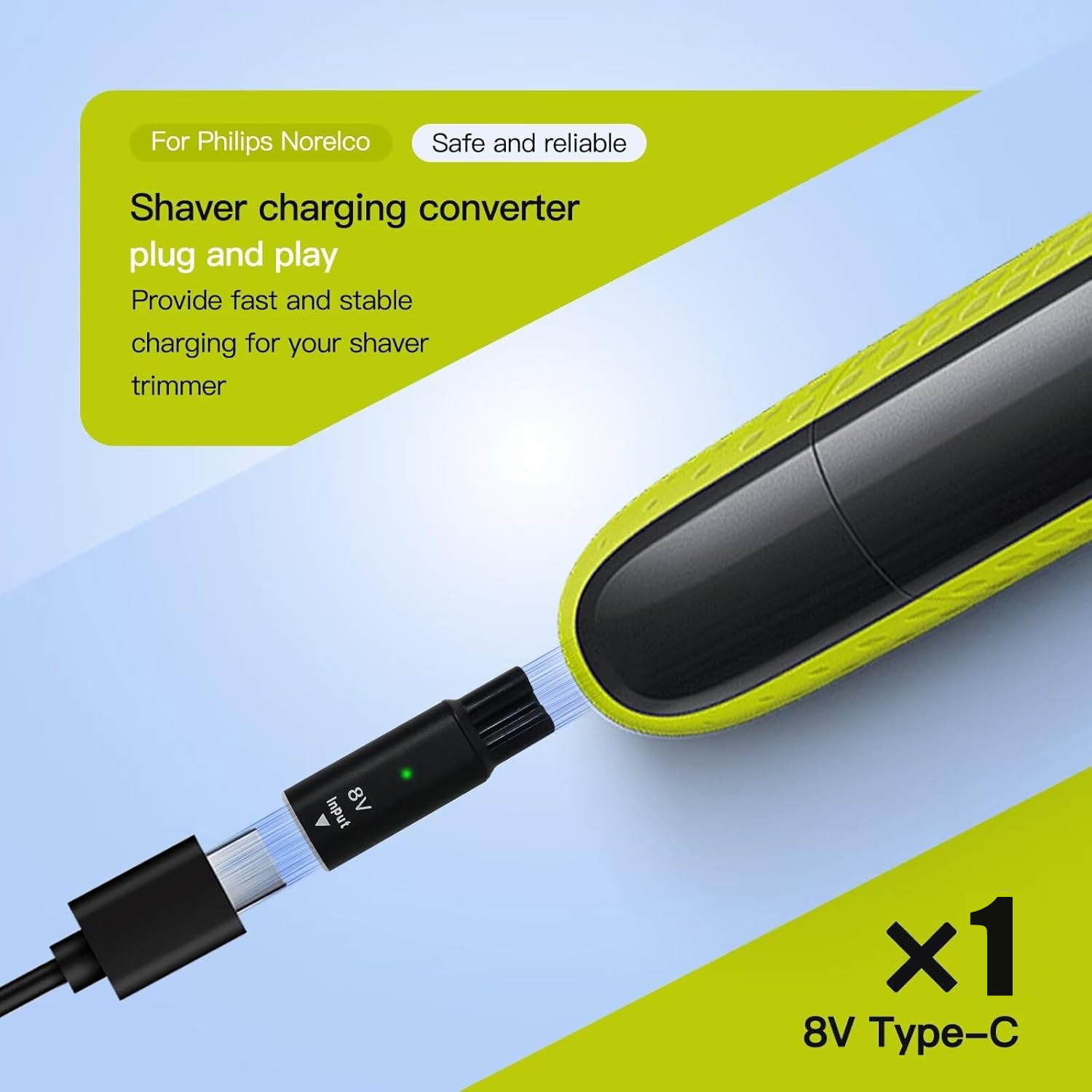 8V HQ850 Type-C シェーバー充電器アダプター充 - Electric Shaver Rotary のレビューと価格