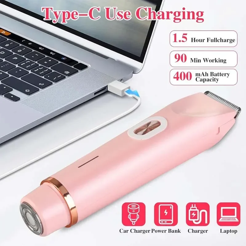 女性用電気シェーバー ダブルヘッド デュアルパーパス 女性用 - Body Trimmer のレビューと価格