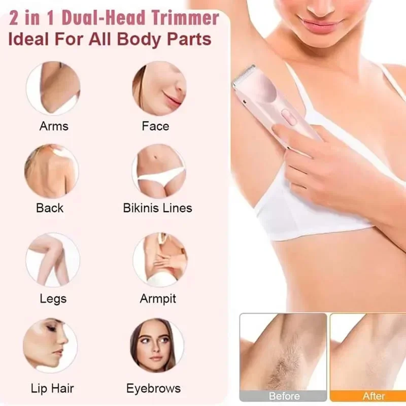 女性用電気シェーバー ダブルヘッド デュアルパーパス 女性用 - Body Trimmer のレビューと価格