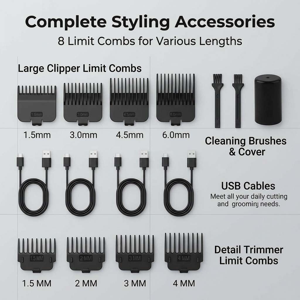 4in1メンズヘアクリッパーセット。コードレス電動トリマー、 - Electric Shaver Rotary のレビューと価格