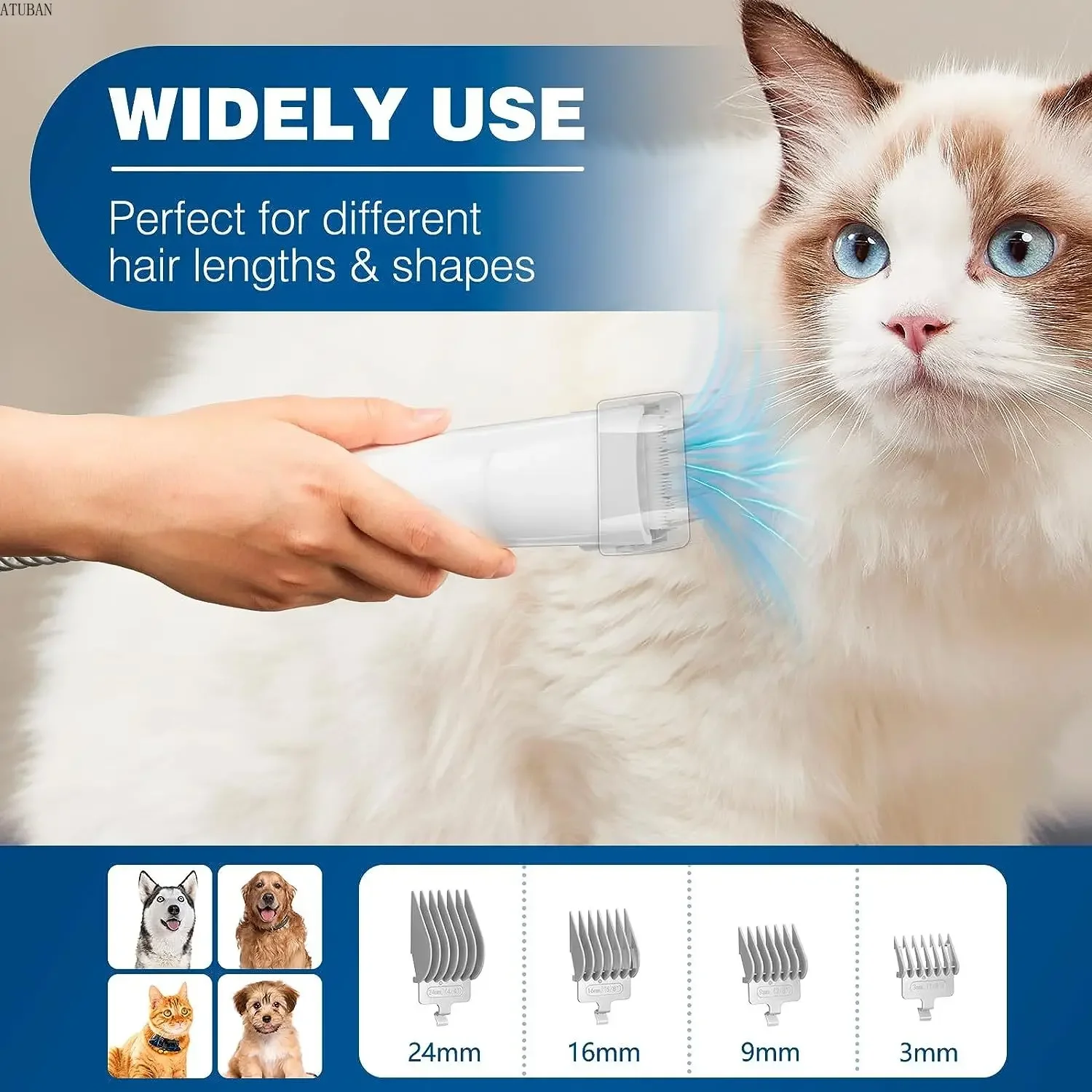 STLFLuxury 犬用グルーミングキット、2.3Lの大型 - Grooming Kit のレビューと価格