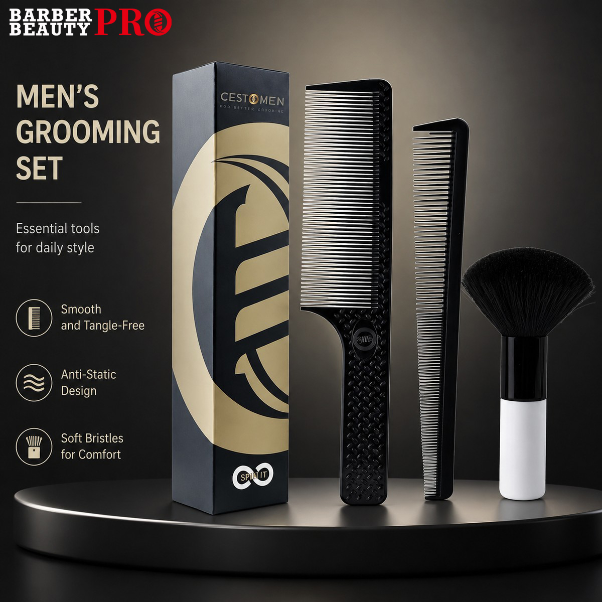 プロフェッショナルヘアカットコーム3点セット – メンズグル - Men'S Grooming Hairstyles のレビューと価格