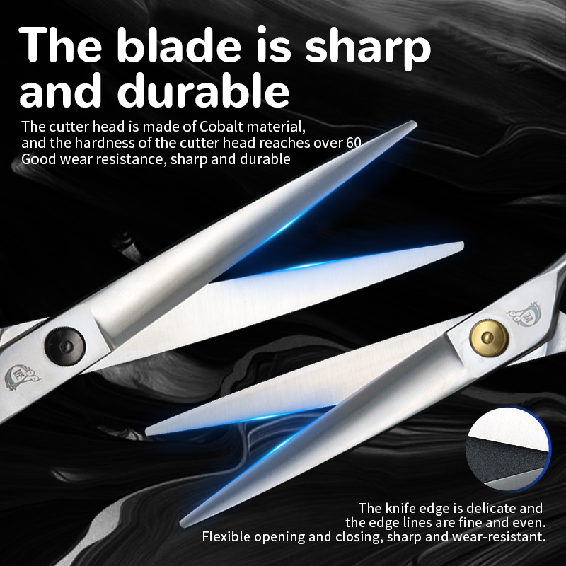 コバルトスチールプロフェッショナルペットグルーミングストレー - Grooming Scissors のレビューと価格