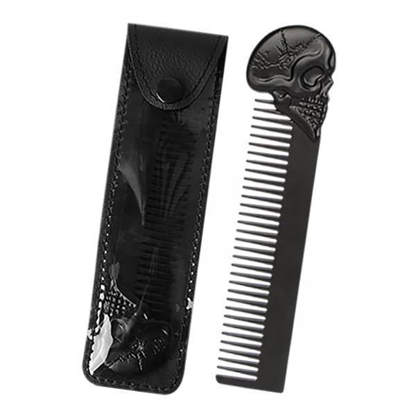 スカルヘッドポケットひげ櫛亜鉛合金細歯理髪ツール美容師スタイ - Men'S Grooming Hairstyles のレビューと価格