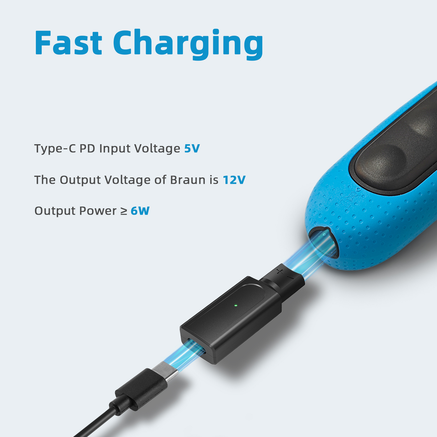 12V Type-C シェーバーアダプター充電コンバーター  - Beard Trimmer のレビューと価格