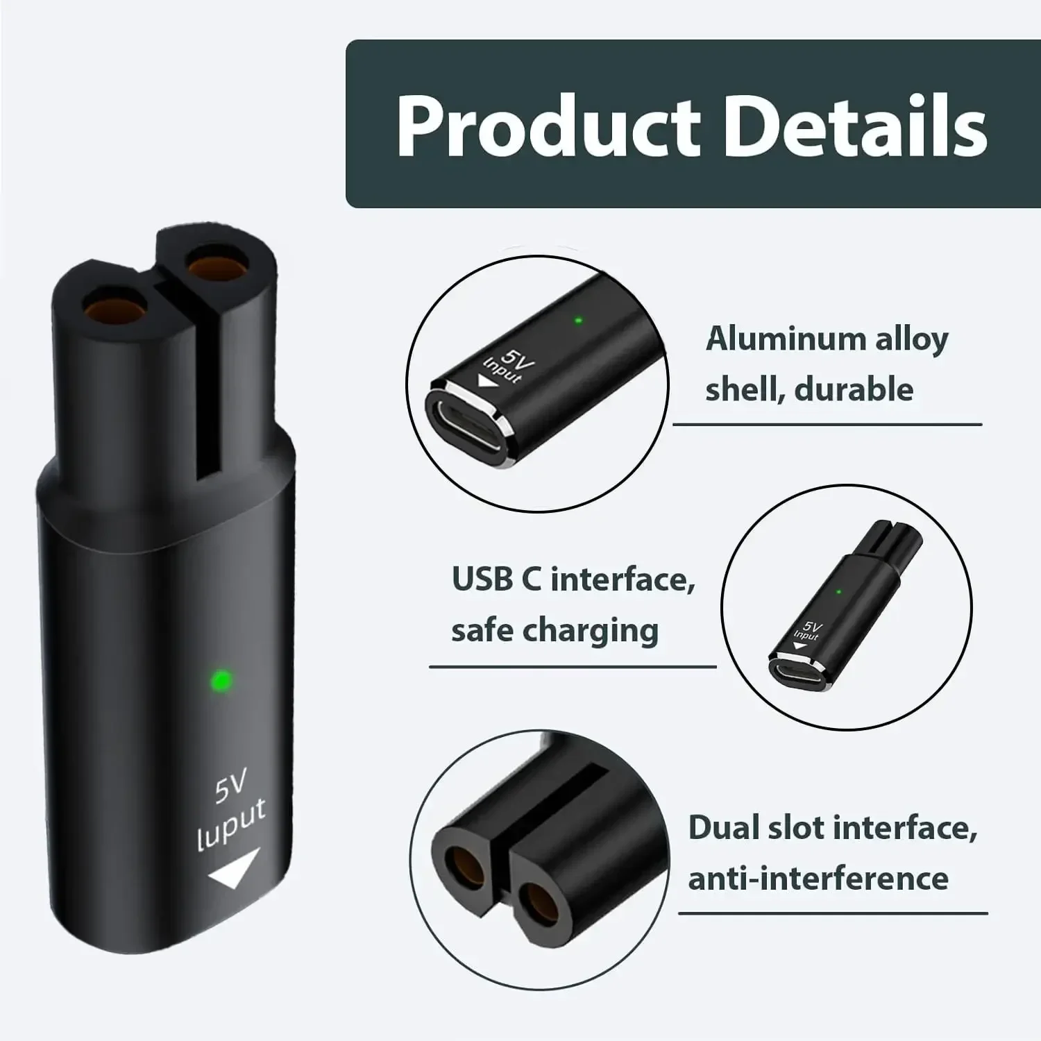 5V Type-C シェーバーアダプター充電器コンバーター（ - Body Trimmer のレビューと価格
