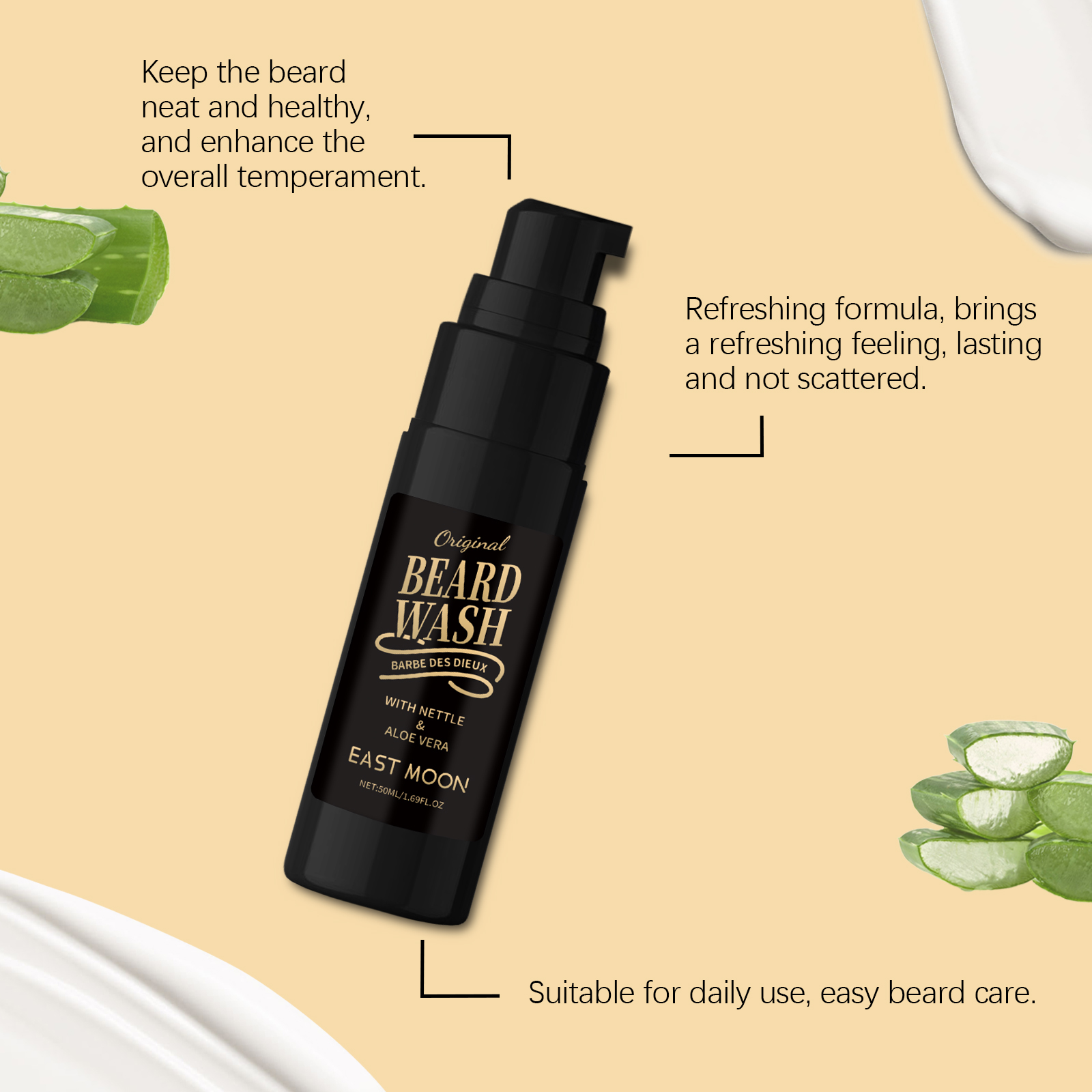50 ミリリットル男性用バブルひげ洗浄ジェル保湿非タイト栄養 - Beard Oil のレビューと価格