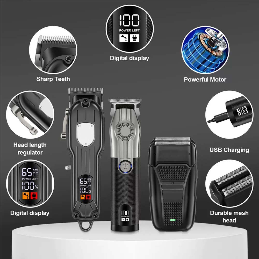 男性用プロフェッショナルバリカンセット - コードレストリマ - Electric Shaver Rotary のレビューと価格