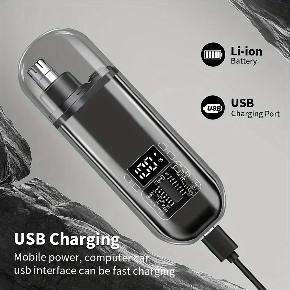 男性用鼻耳毛トリマー USB急速充電 ポータブル コンパクト - Nose Trimmer のレビューと価格