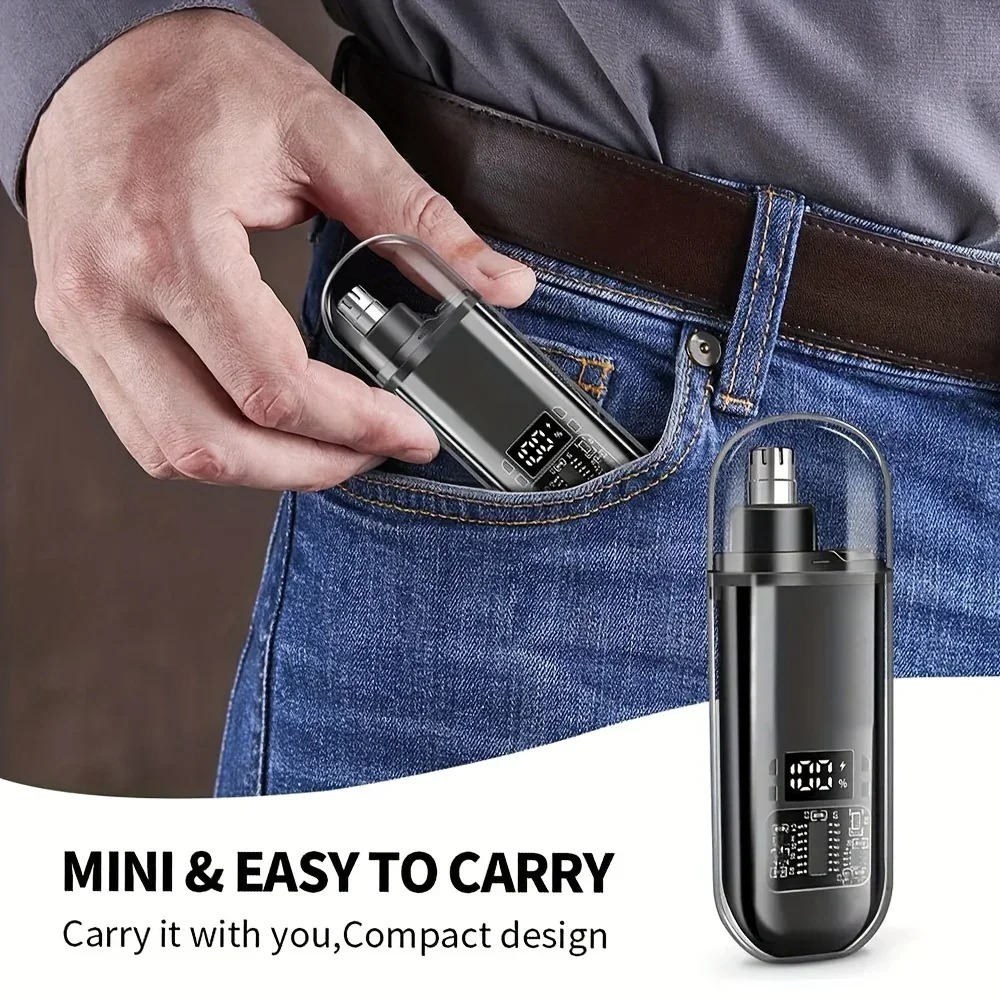 男性用鼻耳毛トリマー USB急速充電 ポータブル コンパクト - Nose Trimmer のレビューと価格