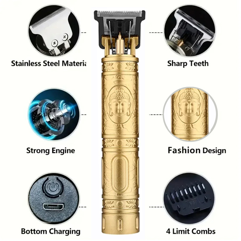 コードレス T9 ヘアトリマー男性用 USB 高速充電電気シ - Electric Shaver Rotary のレビューと価格