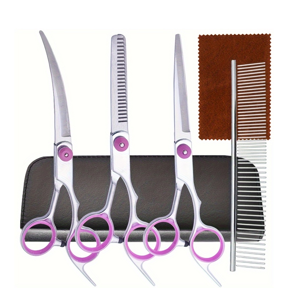 5点セット プロ仕様 犬用グルーミングハサミセット ステンレ - Grooming Scissors のレビューと価格